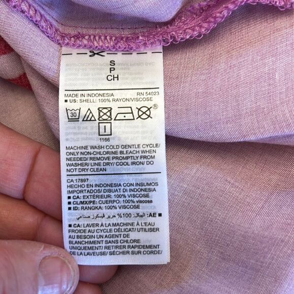 Old Navy pink fuschia floral sleeveless blouse Size S New - Picture 10 of 10